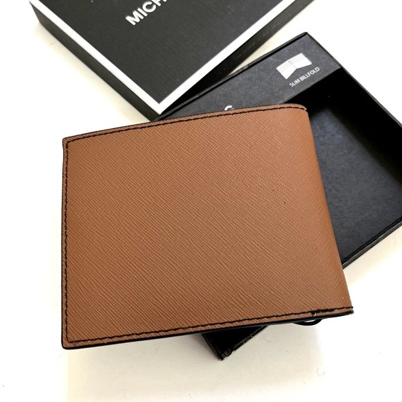 Michael Kors Slim Brown Billfold Wallet Gift Boxed 86F2SANF5V Embossed Logo - Picture 4 of 7
